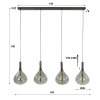 DROP Pendant Light anthracite, 4-light sources