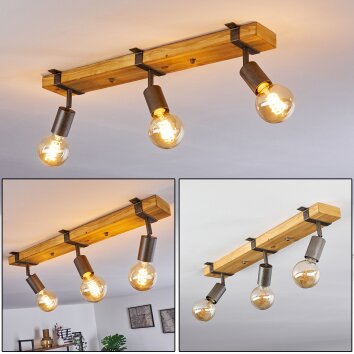 PRAIA Ceiling Light brown, grey, 3-light sources