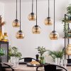 KOYOTO Pendant Light - glass Amber, clear, 6-light sources