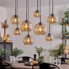 KOYOTO Pendant Light - glass Amber, clear, 8-light sources