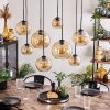 KOYOTO Pendant Light - glass Amber, clear, 8-light sources
