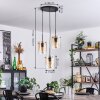 PARANE Pendant Light - glass Amber, 3-light sources