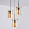 PARANE Pendant Light - glass Amber, 3-light sources