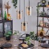 PARANE Pendant Light - glass Amber, 3-light sources