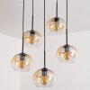 APEDO Pendant Light - glass Amber, clear, 5-light sources