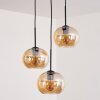 APEDO Pendant Light - glass Amber, 3-light sources