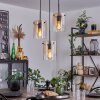 PARANE Pendant Light - glass Amber, clear, 3-light sources