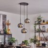 APEDO Pendant Light - glass Smoke-coloured, 3-light sources