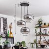 APEDO Pendant Light - glass clear, Smoke-coloured, 3-light sources