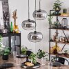 APEDO Pendant Light - glass clear, Smoke-coloured, 3-light sources