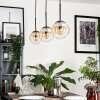 GASTOR Pendant Light - glass Amber, clear, 3-light sources