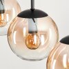 GASTOR Pendant Light - glass Amber, clear, 3-light sources