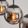 GASTOR Pendant Light - glass chrome, Smoke-coloured, 3-light sources