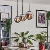 GASTOR Pendant Light - glass chrome, Smoke-coloured, 3-light sources