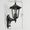 LORIA Outdoor Wall Light grey, black, silver, 1-light source, Motion sensor