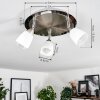 HOLUALOA Ceiling Light LED matt nickel, 3-light sources