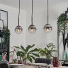 GASTOR Pendant Light - glass clear, Smoke-coloured, 3-light sources