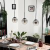 GASTOR Pendant Light - glass clear, Smoke-coloured, 3-light sources