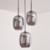 APEDO Pendant Light clear, Smoke-coloured, 3-light sources