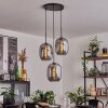 APEDO Pendant Light clear, Smoke-coloured, 3-light sources