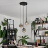 GASTOR Pendant Light - glass chrome, clear, Smoke-coloured, 3-light sources