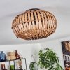 ORAVI Ceiling Light dark brown, Ecru, black, 1-light source