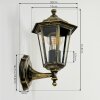 LORIA Outdoor Wall Light gold, black, 1-light source
