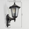 LORIA Outdoor Wall Light black, silver, 1-light source, Motion sensor