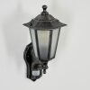 LORIA Outdoor Wall Light black, silver, 1-light source, Motion sensor