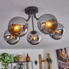 KOYOTO Ceiling Light - glass chrome, Smoke-coloured, 5-light sources