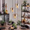 PARANE Pendant Light - glass Amber, clear, 3-light sources