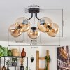KOYOTO Ceiling Light - glass Amber, 5-light sources