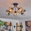 GASTOR Ceiling Light - glass Amber, clear, Smoke-coloured, 5-light sources