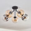 GASTOR Ceiling Light - glass Amber, clear, Smoke-coloured, 5-light sources