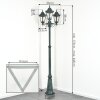 HONGKONG Lamp Post green, black, 3-light sources