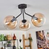 GASTOR Ceiling Light - glass Amber, clear, black, 3-light sources