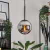 GASTOR Pendant Light - glass chrome, Smoke-coloured, 1-light source