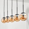 GASTOR Pendant Light - glass Amber, 5-light sources