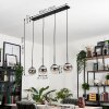 GASTOR Pendant Light - glass chrome, clear, Smoke-coloured, 4-light sources