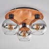 KOYOTO Ceiling Light - glass Ecru, black, 3-light sources