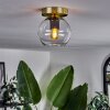 KOYOTO Ceiling Light - glass brass, black, 1-light source