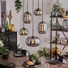APEDO Pendant Light - glass Smoke-coloured, 5-light sources
