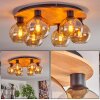 KOYOTO Ceiling Light - glass Ecru, black, 6-light sources