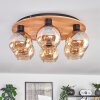 KOYOTO Ceiling Light - glass Ecru, black, 6-light sources