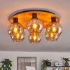 KOYOTO Ceiling Light - glass Ecru, black, 6-light sources