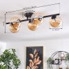 CHEHALIS Ceiling Light Amber, 5-light sources