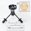 KOYOTO Ceiling Light - glass Amber, 3-light sources