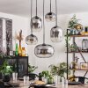 APEDO Pendant Light - glass clear, Smoke-coloured, 5-light sources