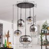 APEDO Pendant Light - glass clear, Smoke-coloured, 5-light sources