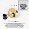 KOYOTO Ceiling Light - glass brass, 1-light source